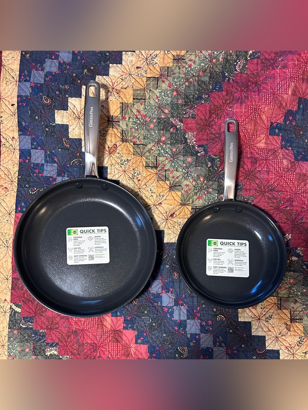 Chatham GreenPan Black Ceramic Nonstick Frying Pans - 2-Piece Set